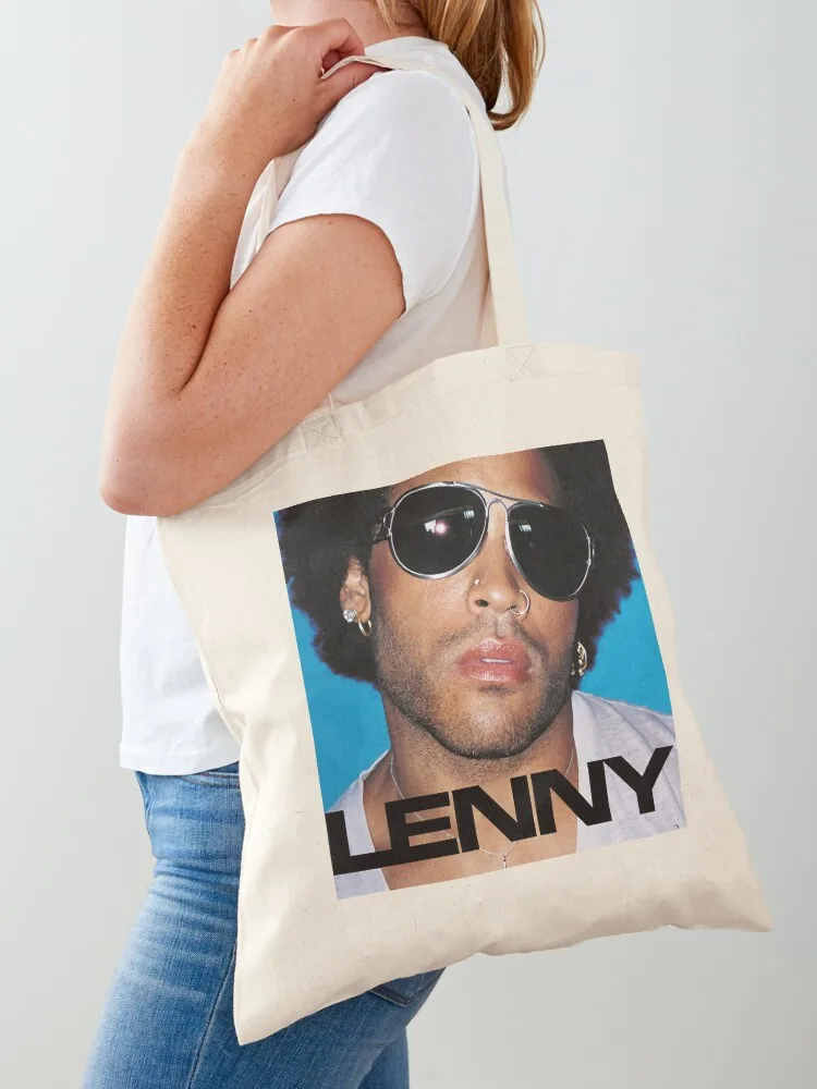 حقيبة حمل تي شيرت كلاسيكية من ليني كرافيتز، حقائب تسوق قماشية جمالية قابلة لإعادة الاستخدام