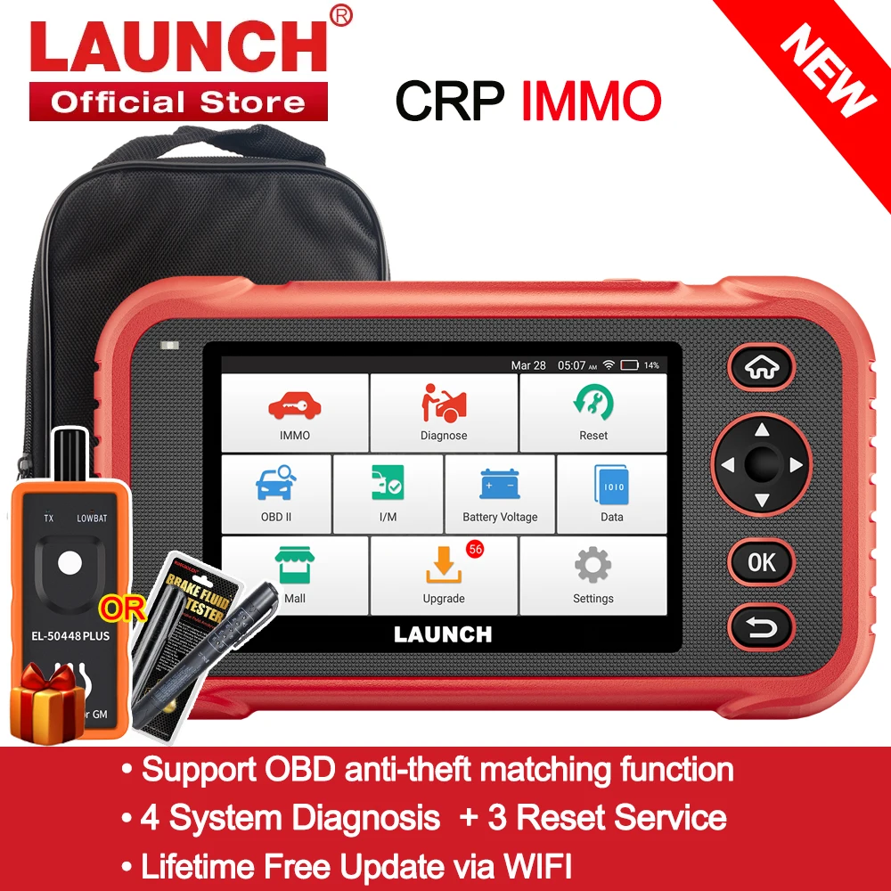 2024 New- LAUNCH X431 CRP IMMO Anti theft matching tool Car OBD OBD2 Diagnostic Tools Auto Scanner 3 Reset Free Update Online