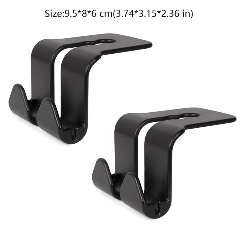 2 Pcs Double Head Car Rear Seat Hook Universal Car Interior Hanging Organizer Multi-function Auto Accessories Handbag Bracket image 6
