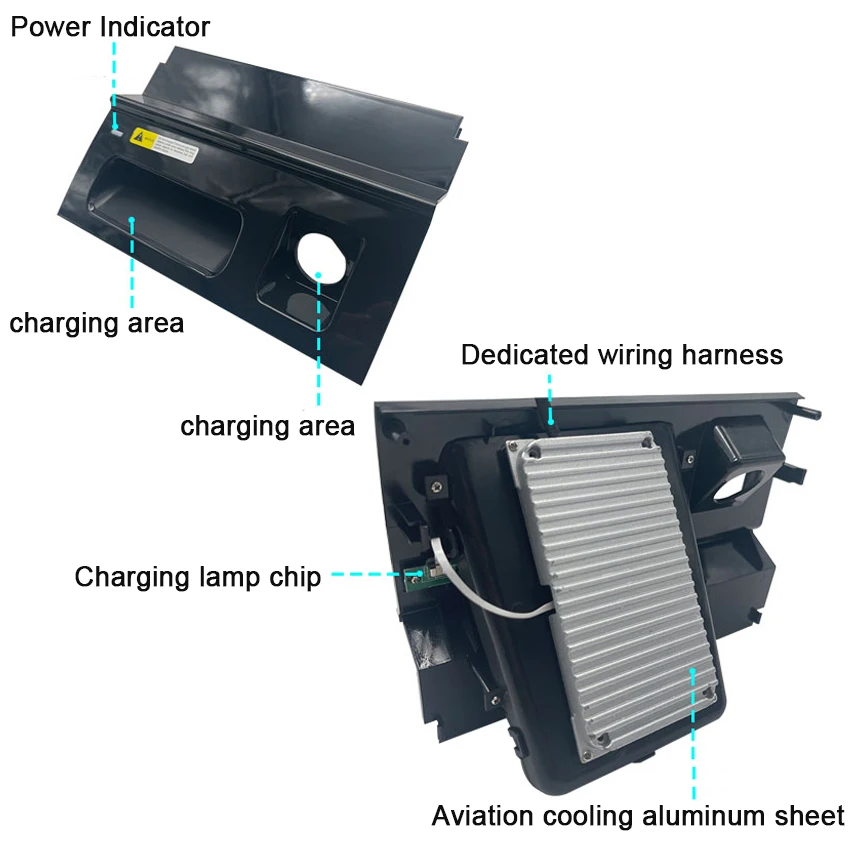 شاحن سيارة لاسلكي تشى شاحن الهاتف علبة شحن ل Volkswagen CC Passa R-Line 2016 إلى 2018 2019 2020 لشركة فولكس فاجن Magotan B8 2020