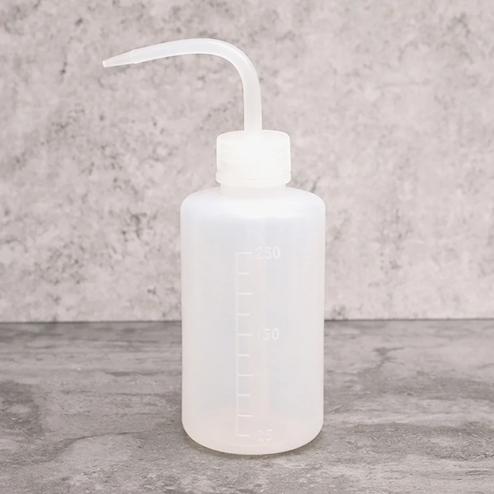 250Ml Bend Spout Squeeze Bottle Leak-Proof Plastic Wash Bottle For Laboratory Fluids Alcohol Root Watering Tool