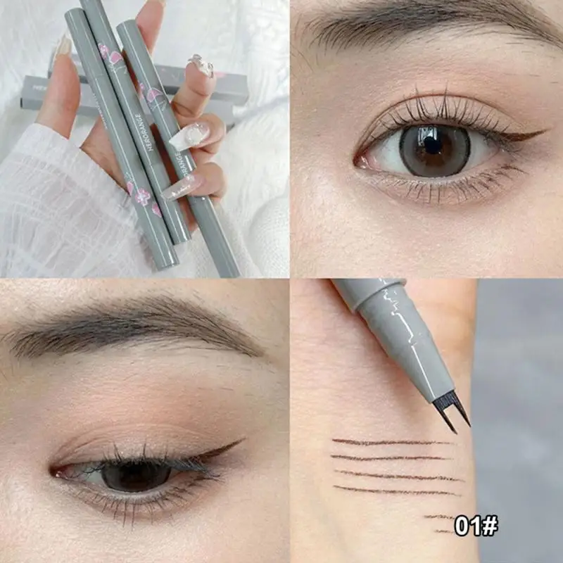 Double Claw Eyeliner Extra Fine Refill Color Rendering Liquid Eye Makeup Liquid Eyeliner Not Easy To Fork Hold Makeup Boxed