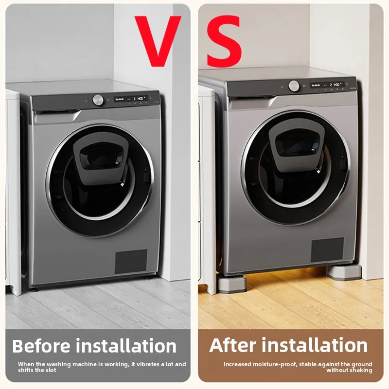 New Strengthen Washing Machine Anti Vibration Pads Rubber Feet Legs Mat Silent Washer Dryer Furniture Support Dampers Stand