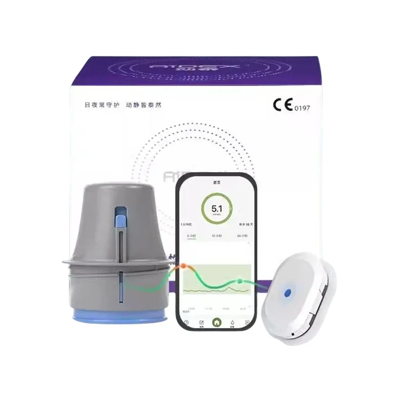 Aidex glucose sensor CGMS Aidex continue glucosemonitor sensor zender Diabetes CGM 24 uur realtime monitor scan Free Libre - afbeelding 2