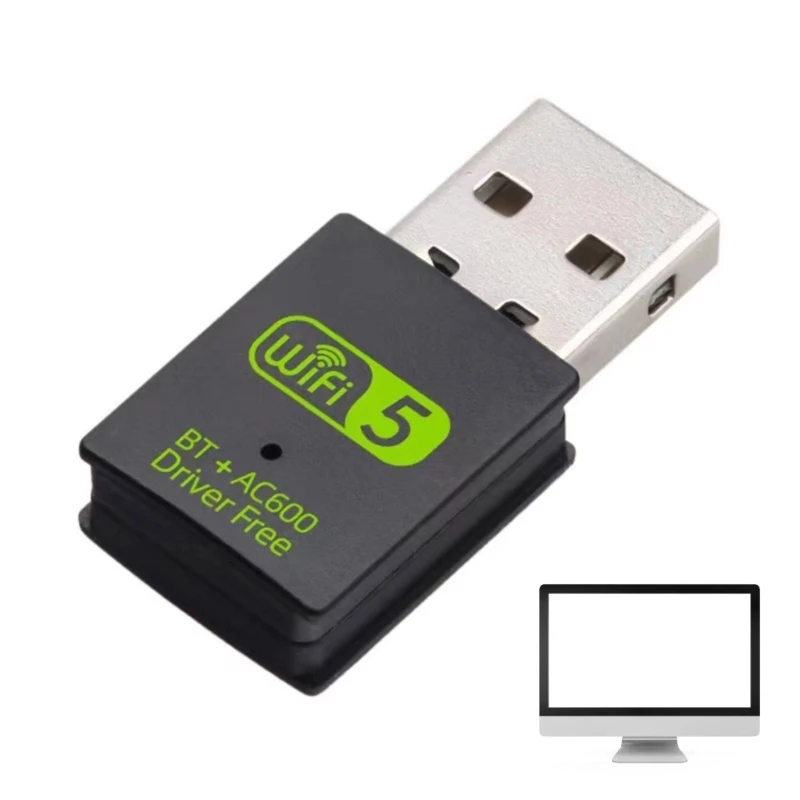 Wireless  Card USB Wifi Adapter BT+AC600 Mini USB WLAN Dongle 600Mbps