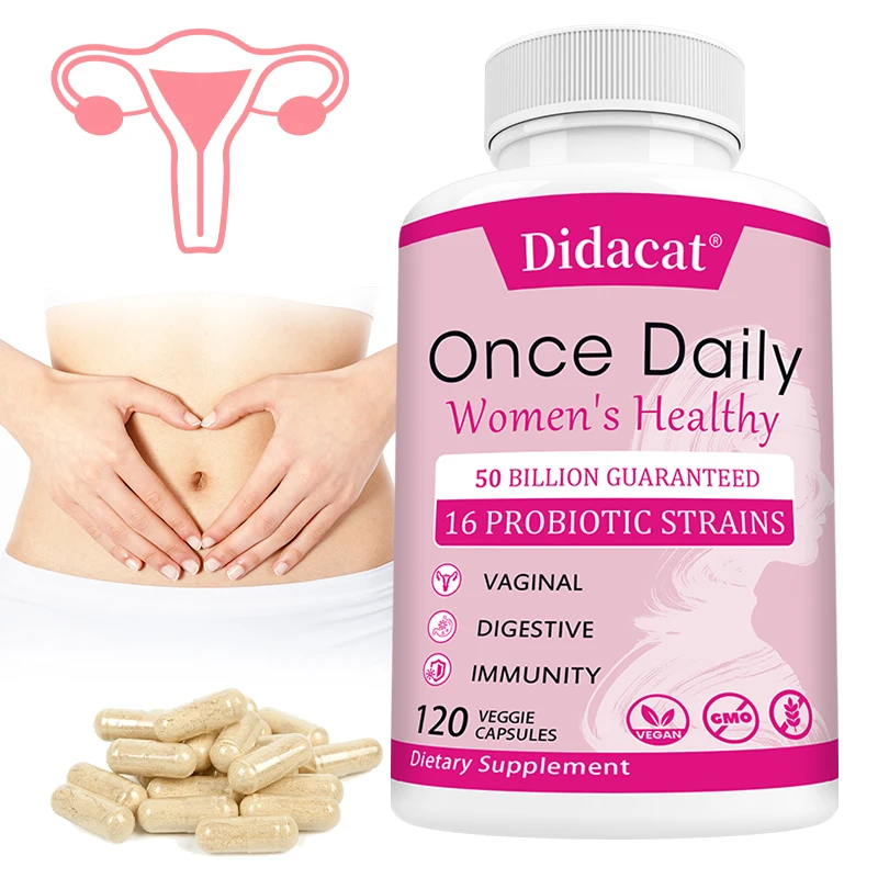 Once Daily Probiotic for Women, 50Billion CFU 16 Probiotic Strains with Organic Prebiotics for Digestive, Vaginal& Immune Health