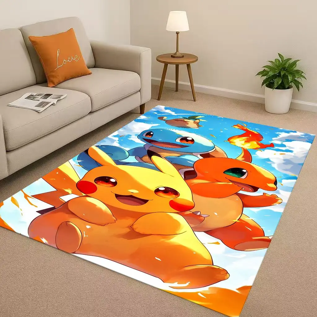 2026 مينيسو بوكيمون بيكاتشو كارتون عيد الميلاد غرفة المعيشة منطقة عدم الانزلاق البساط السجاد لغرفة النوم غرفة اللعب أريكة ، ديكور المنزل ممسحة
