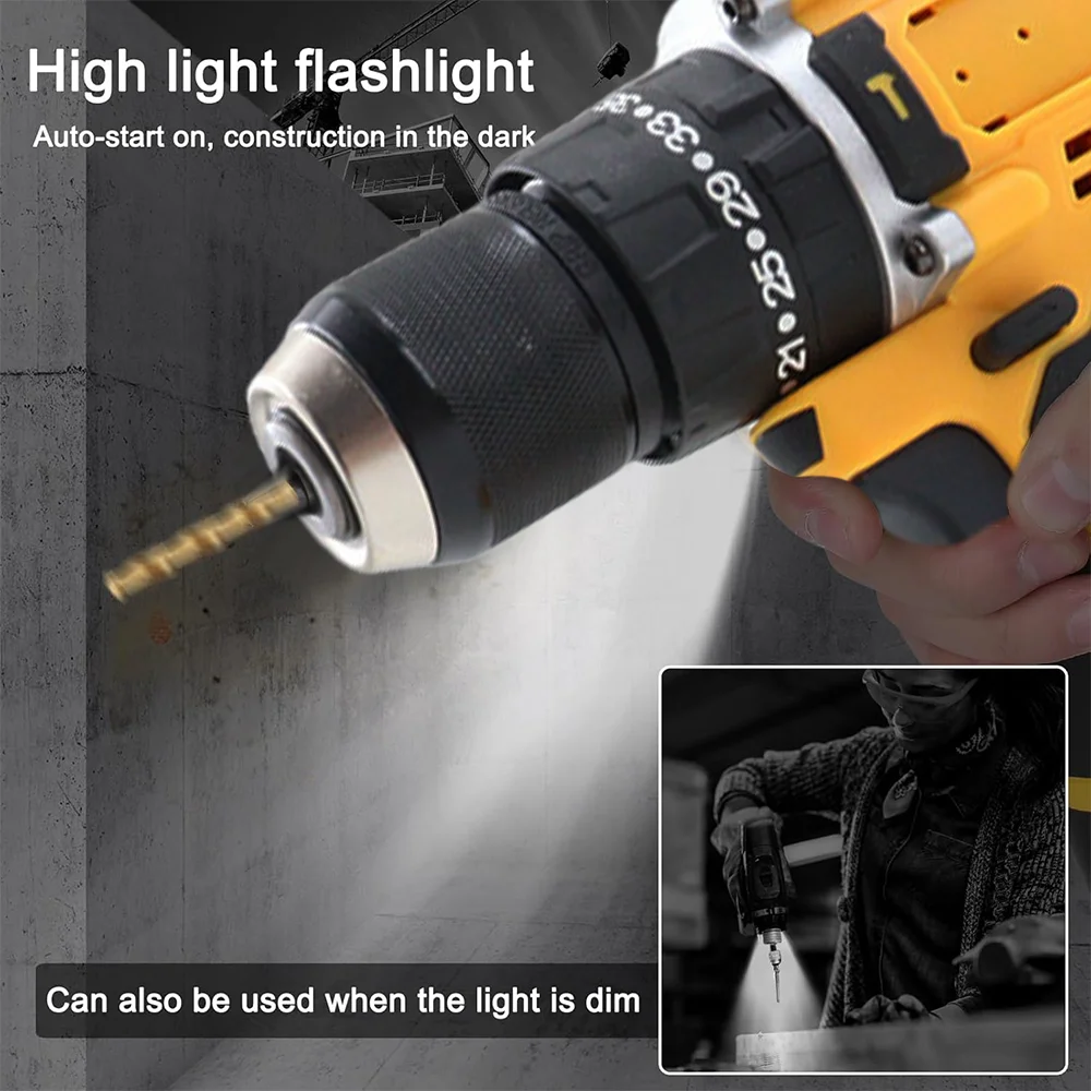 สว่านกระแทกไร้สาย DEWALT 18V-21V แบบไร้แปรงถ่าน เครื่องมือไฟฟ้าอเนกประสงค์