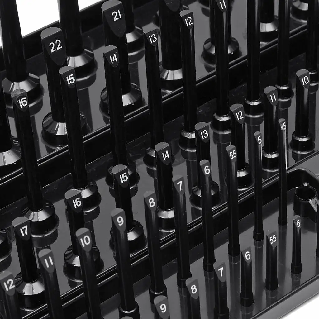 Plastic Metric Socket Tray Rack Storage System for Organizing Loose Sockets on Workbench and Tabletop