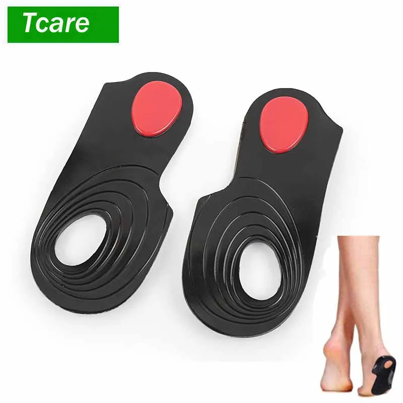 

Tcare 1Pair X/O Type Legs Orthotic Silicone Insole Flat Foot Correction Orthotic Silica Gel Health Insole Arch Support Foot Care