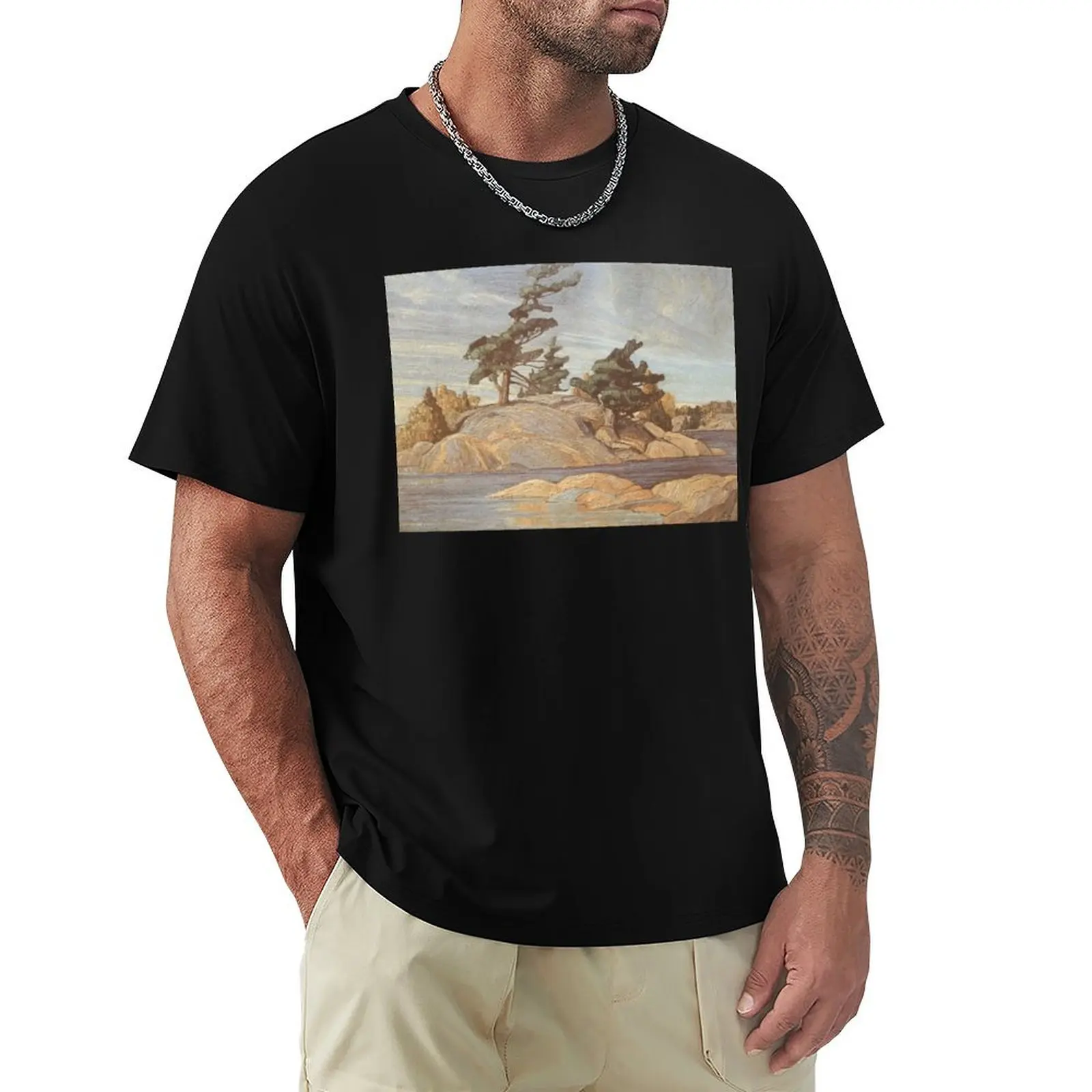 

Franklin Carmichael, Island Georgian Bay T-Shirt Plus Size Simple Casual Top
