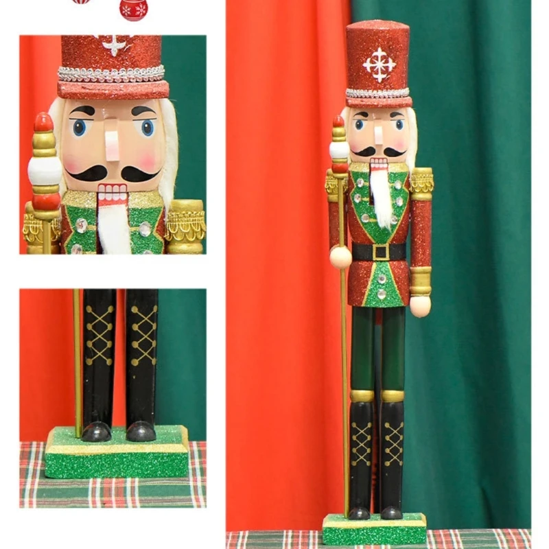 Multipurpose Christmas Nutcrackers Soldiers Sturdy Figures for Seasonal Fireplaces Embellishment Home Decoration