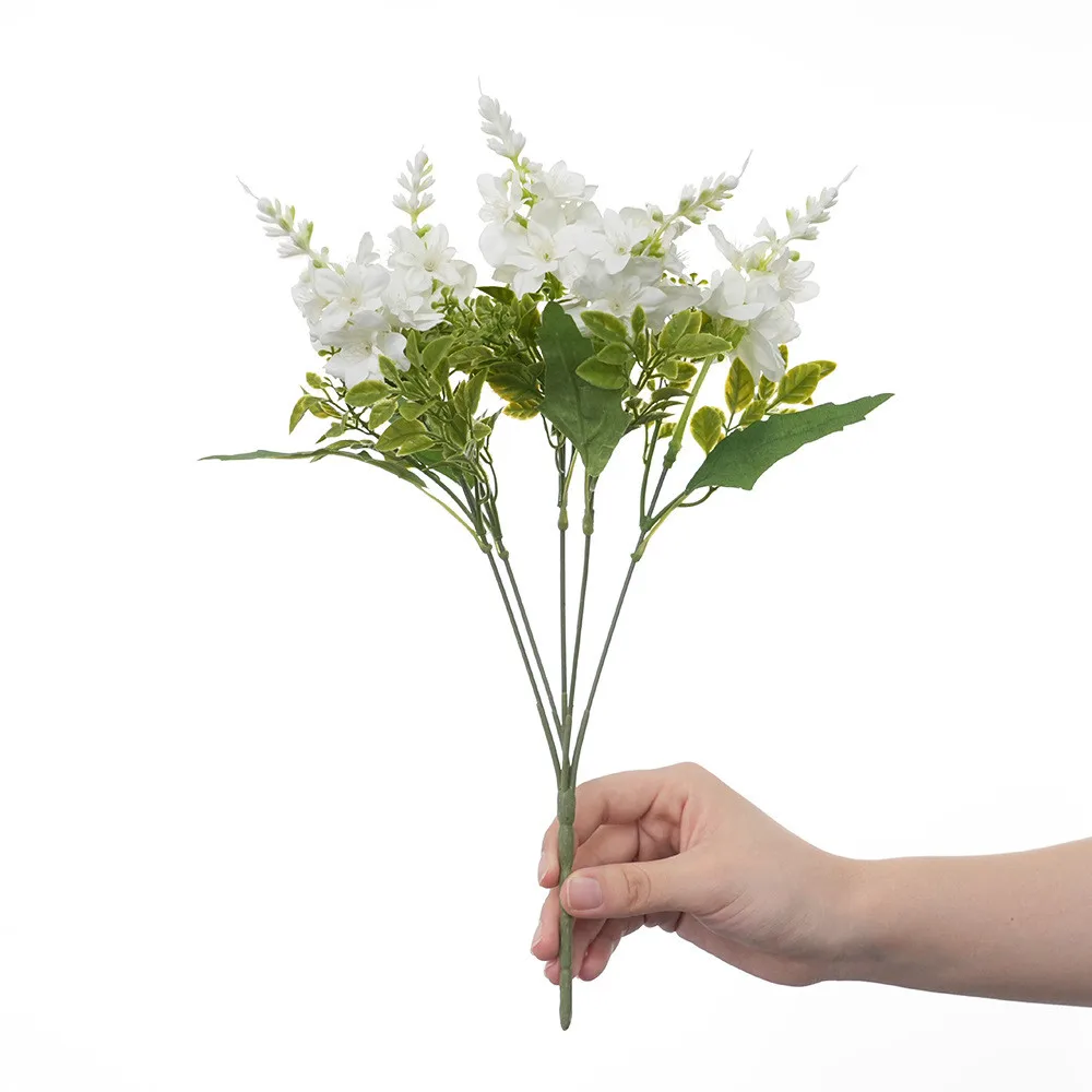 5 Zweige Künstliche Yucca Gloriosa Blumen für Hochzeit, Heim, Festival, Dekorationen, Kranz, Brautstrauß, Farbenfrohe Fotografie-Requisite – Detail 10