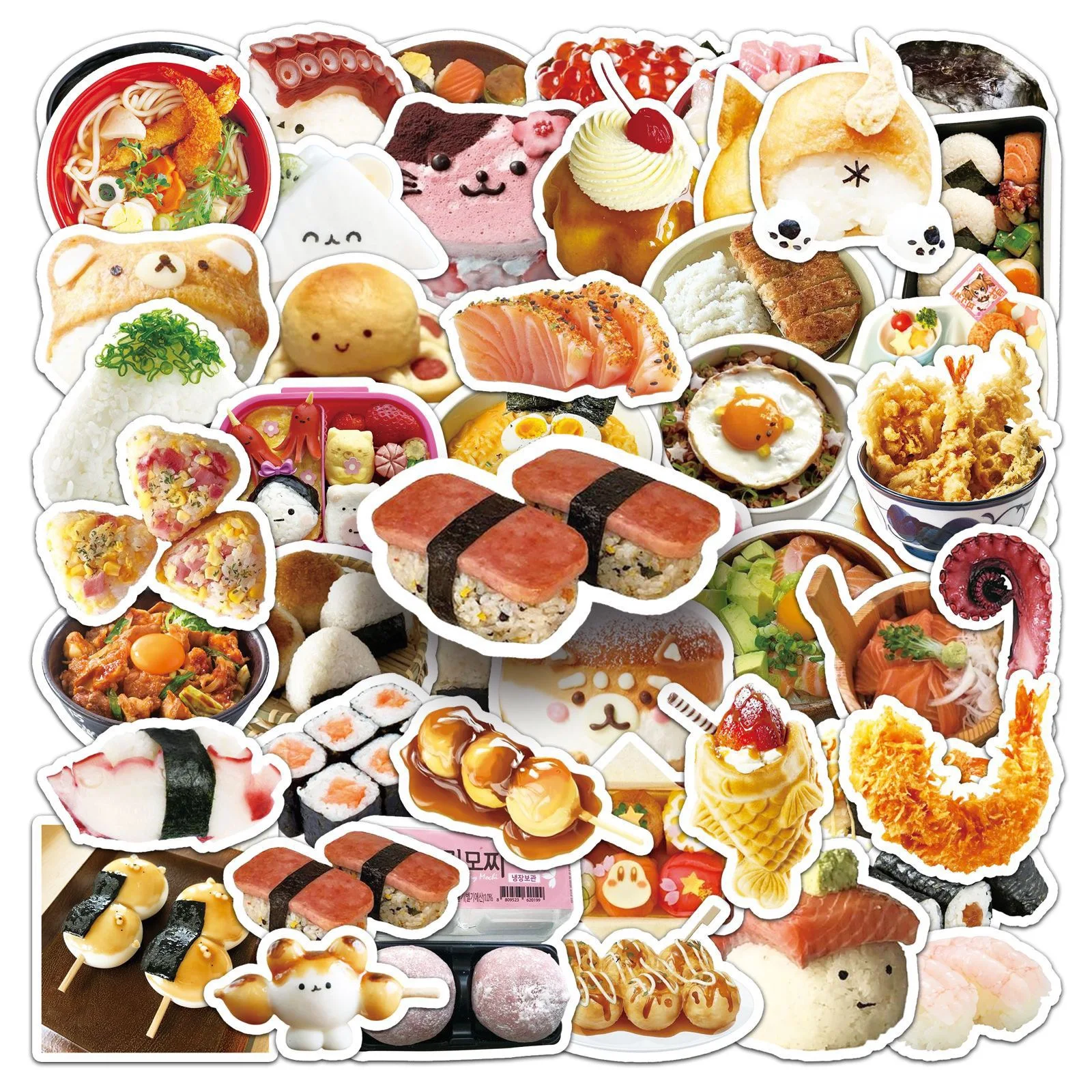 

10/50PCS Japanese Culture Food Aesthetic Stickers Retro Cartoon Waterproof For Laptop Luggage Guitar Skateboard Decals Kids Toy