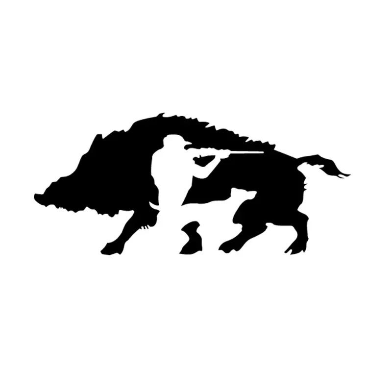 

Car Sticker Fun Hunter Wild Boar Waterproof Auto Accessories Decal Accessories Car Decoration Motorcycle Decals PVC,22CM*10CM