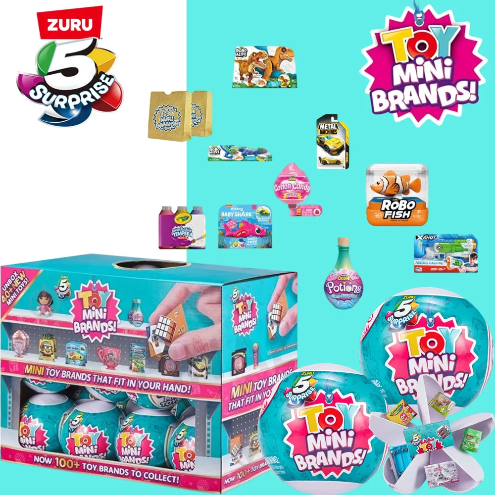 ZURU 5 Surprise Toy Mini Brands Series 1 Toys Mystery Capsule Real Miniature Brands Collectibles Blind Ball Store Accessories