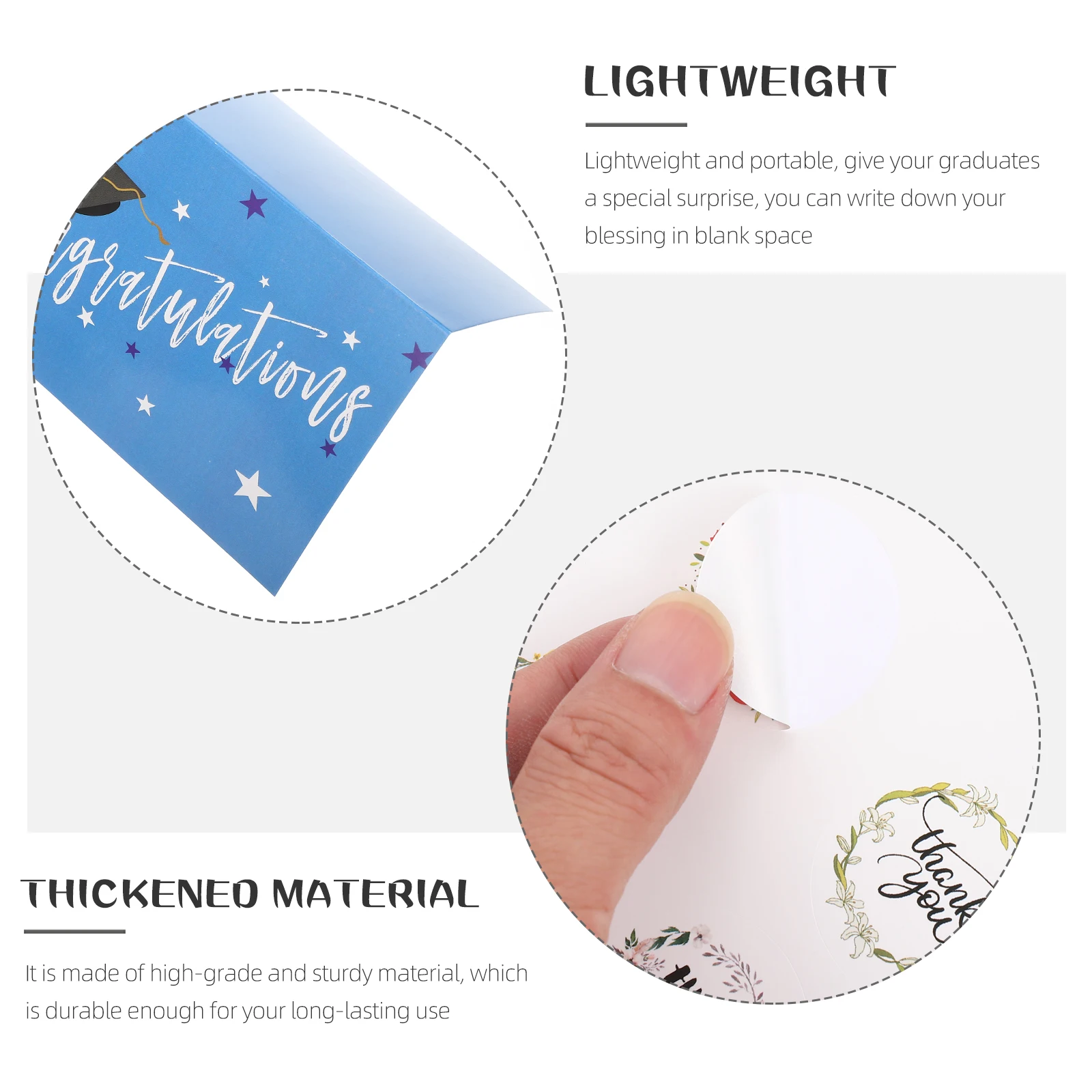 

24 set 24 Sets Graduation Cards Thickened Paper 2022 Season Greeting Stickers Students Holiday Wishes Printing