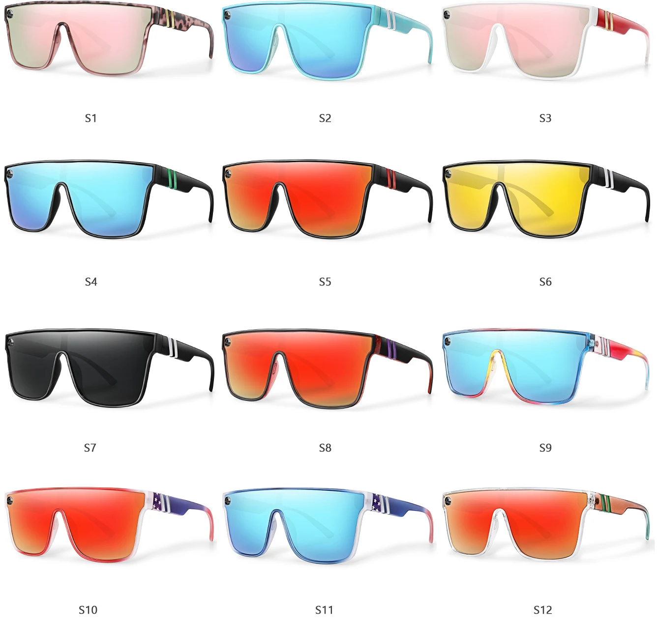LOISRUBY Marke Sonnenbrille Outdoor Winddicht Radfahren Angeln Fahren UV400 Brillen Männer Frauen Sport Luxus Multi Farbe Sonnenbrille – Detail 6