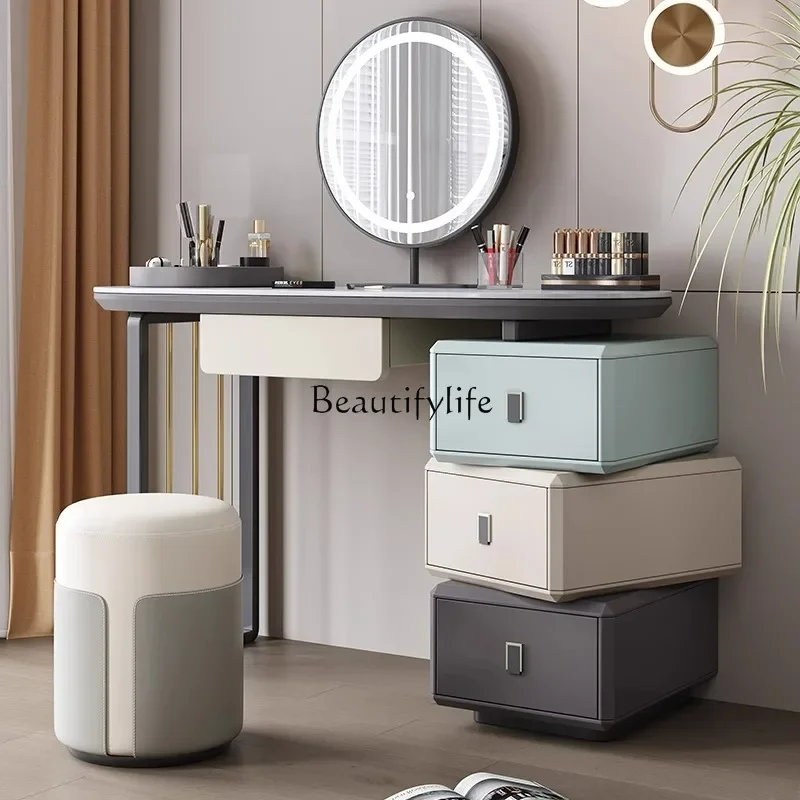 Premium French light luxury cream style color matching dresser bedroom modern simple high-end makeup table