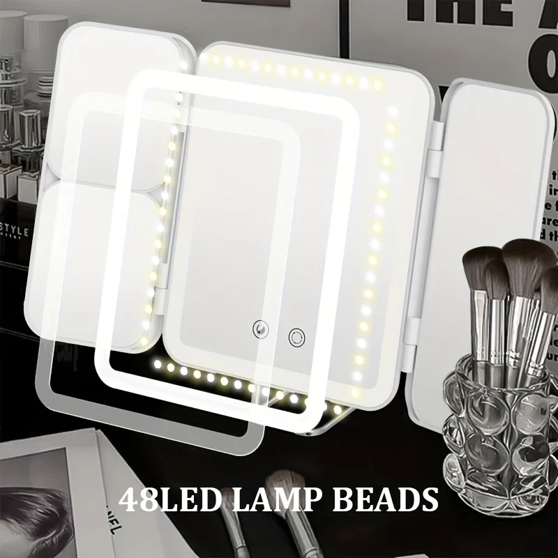 Sejoy Makeup Vanity Mirror with 3 Magnification and Color Modes Light, Magnifying Mirror with Touch Sensor and Rechargeable USB