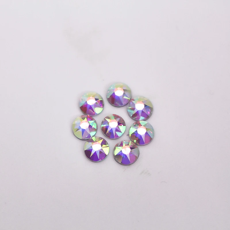 10mm ss50 crystal ab Top Quality 2088 cut flat back Non hotfix rhinestones 8 big 8 small facets biggest glue on crystal strass