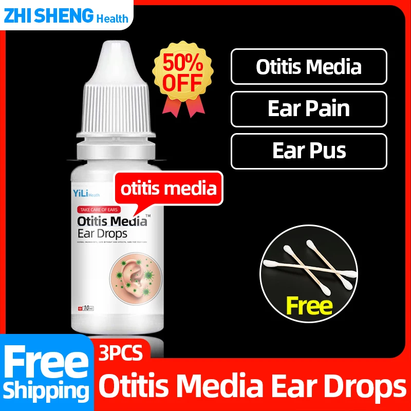 

Acute Otitis Media Remover Ear Pain Relief Ear Drops Treatment Bacterial Infections Chinese Herbal Medicine 10ml