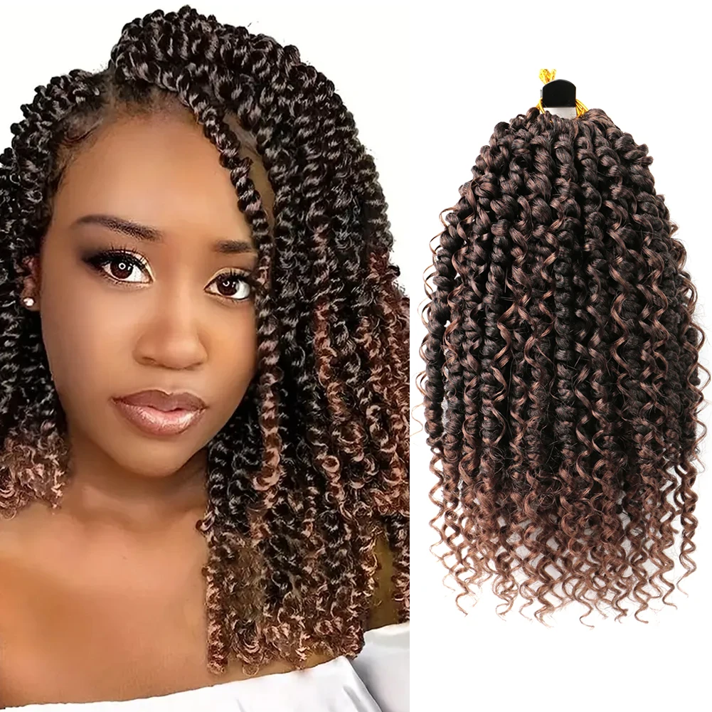 

10 Inch Passion Twist Crochet Hair Extensions Goddess Passion Twist Crochet Braids Curly End For Women