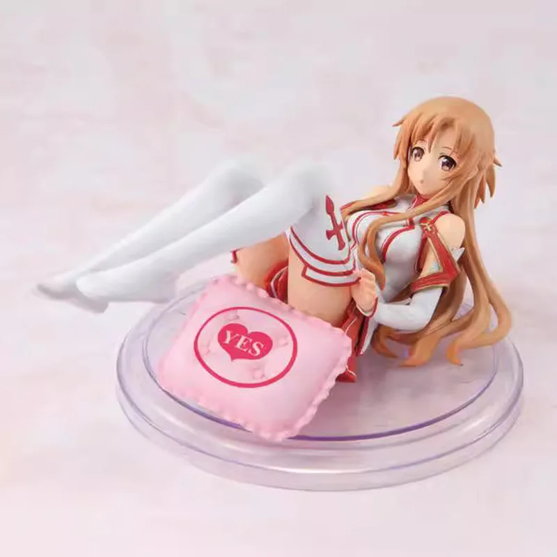 

Sword Art Online Asuna Lying Down Figure 1/8 New Wife Pillow Version SAO 7cm PVC Action Collectible Model for Gift Home Decor
