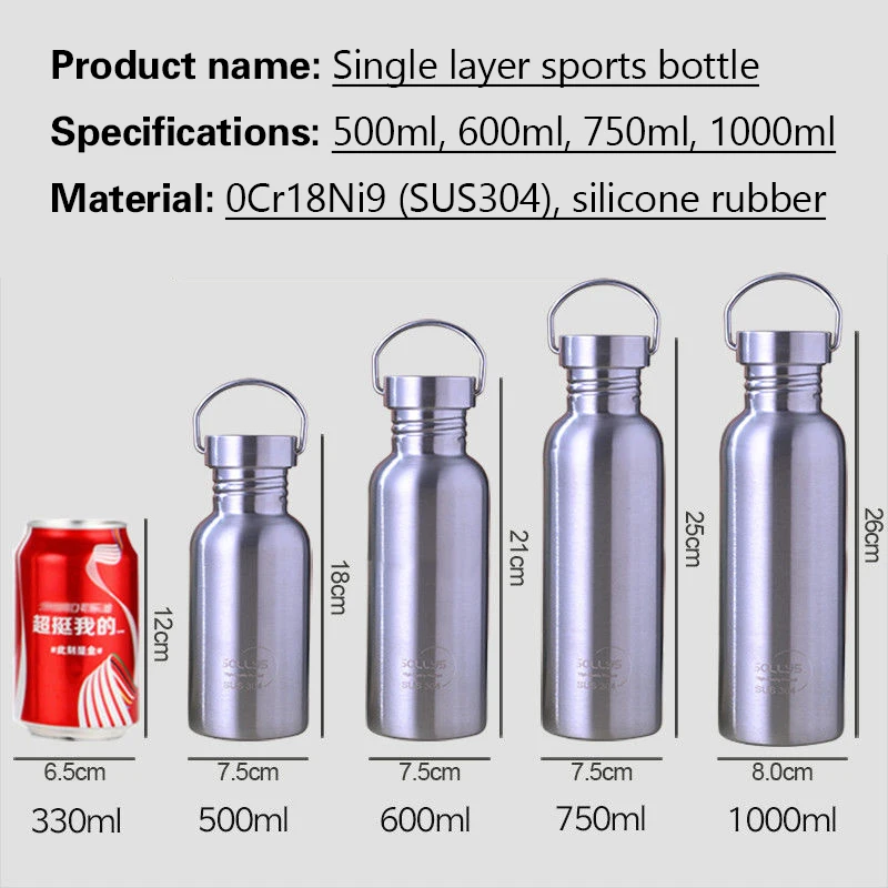 500 ml 750 ml 1500 ml Titan Wasserflasche Outdoor Campingbedarf Tourismus Sport Radfahren Wandern Camping Wasserflasche Lebensmittelqualität