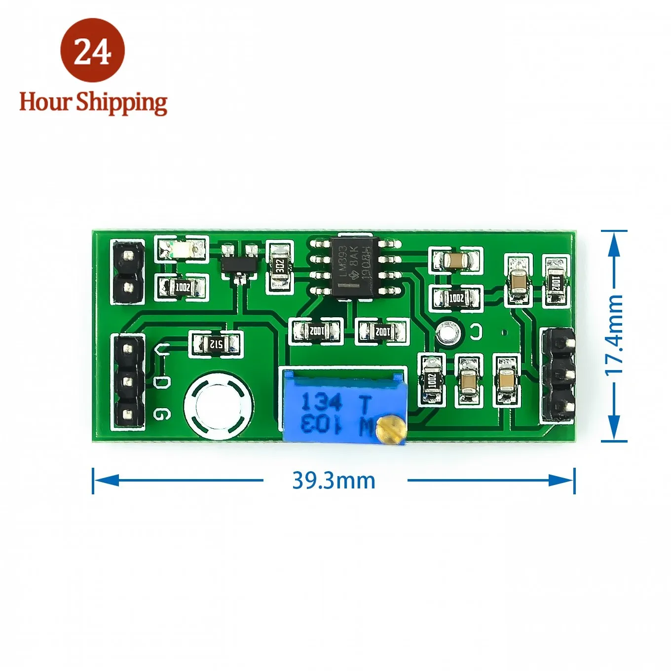 LM393 modulo comparatore di tensione segnale forma d\'onda regolabile alto basso livello/unitร di carico modulo ad alta tensione a doppio canale