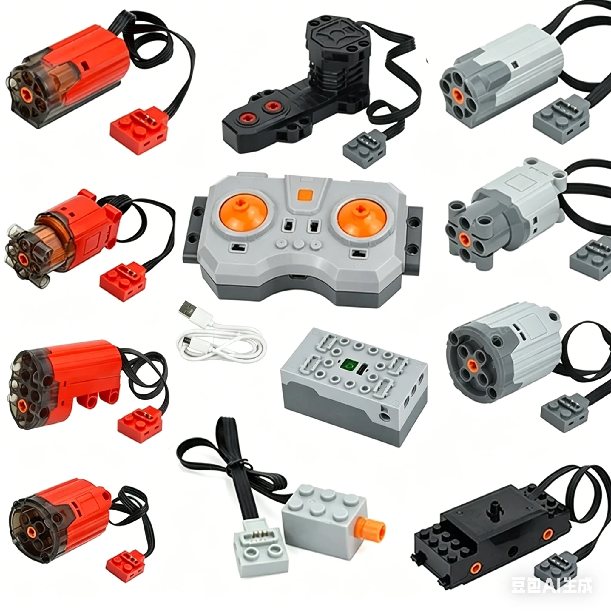 Technical Parts 91994 74784 61927 Power Functions Multi-Tool Servo Train Motor Component for DIY RC Model STEM Projects