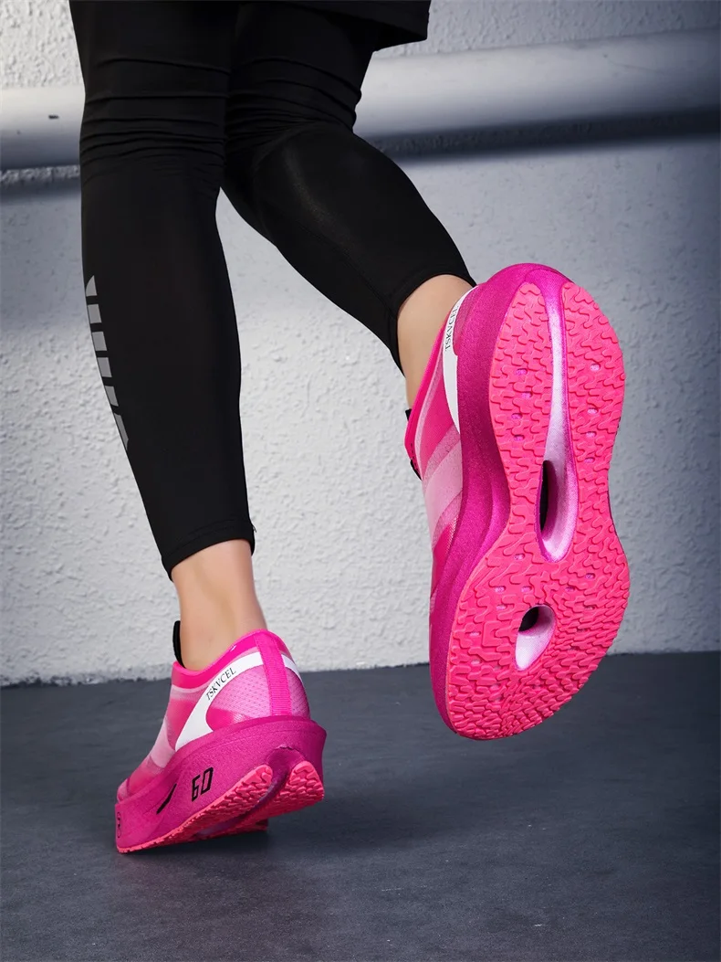 Marathon-Laufschuhe für Herren, Athletische Spezialität mit Carbonplatte, Trend-Sneakers, Leichte Atmungsaktive Sportschuhe für Damen – Detail 5