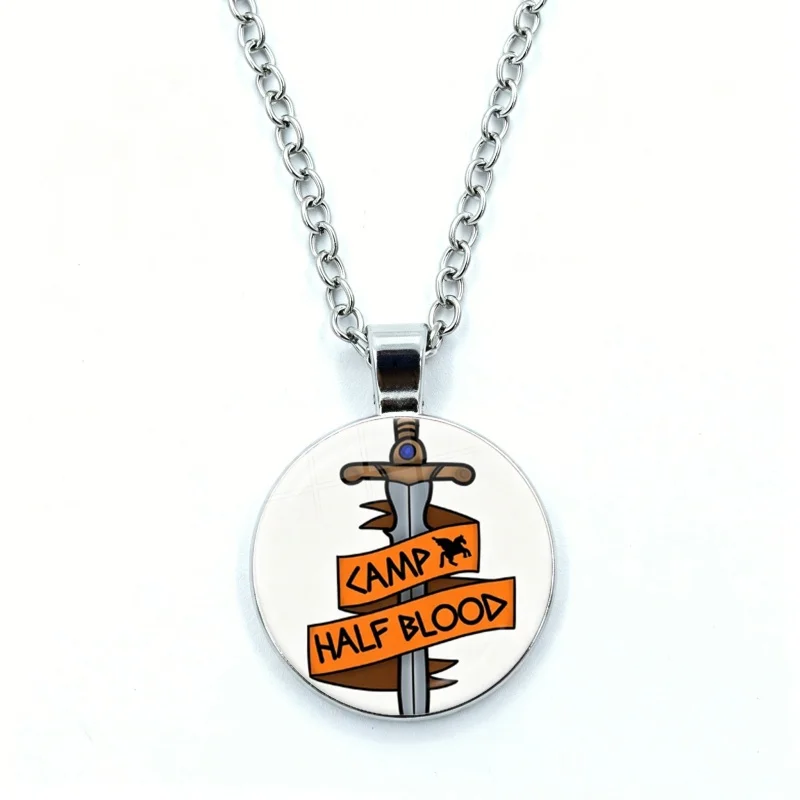 Exquisite Anime Necklace for Women Jewelry Solangelo Riptide Percy Jackson and The Olympians Nico Di Glass Pendant Necklace