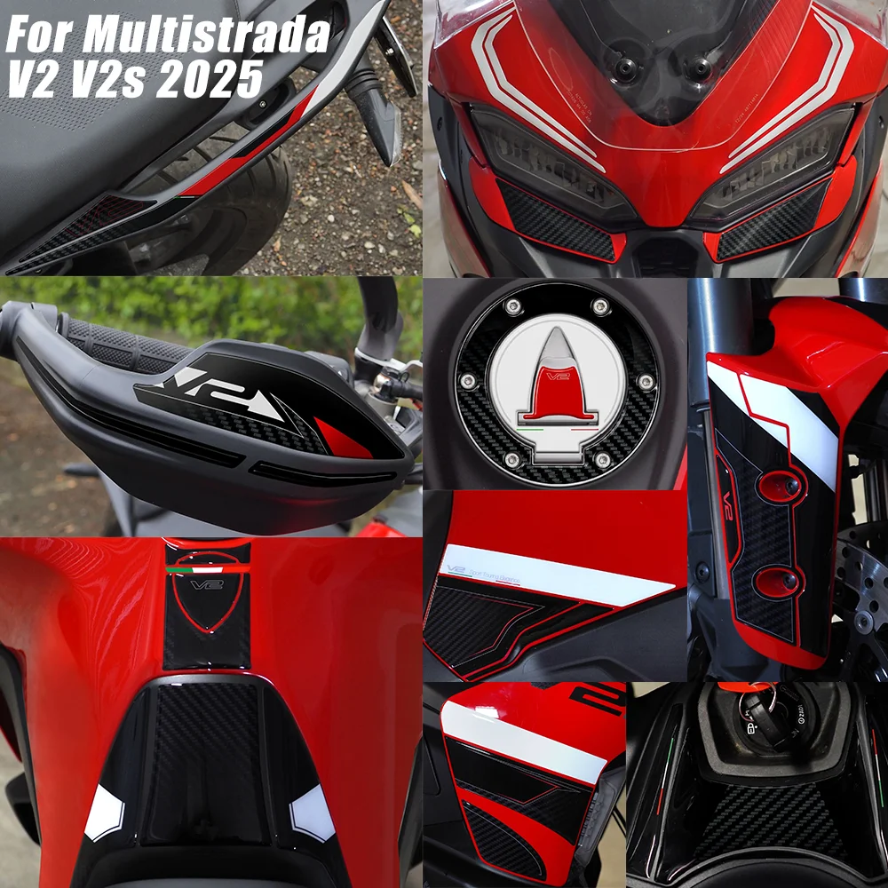 

FOR Multistrada V2 V2s 2025 Motorcycle Accessories Waterproof Protective Sticker 3D Epoxy Resin Protective Sticker