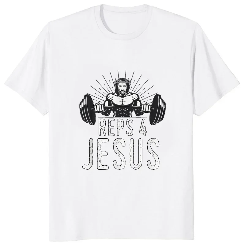 Short Sleeve Loose Casual Fashion Breathe Man Tees Funny Reps 4 Jasos Gym Weightlifting T-Shirt Classic Religion Comics T Shirt