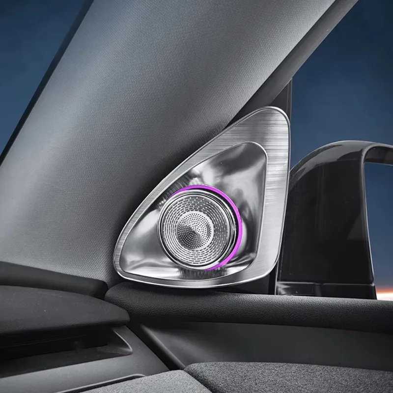 Upgrade LED 4D Rotary Horn Tweeter Front Speaker Ambient Light for  Model 3/Y Interior Lighting 64 Colors