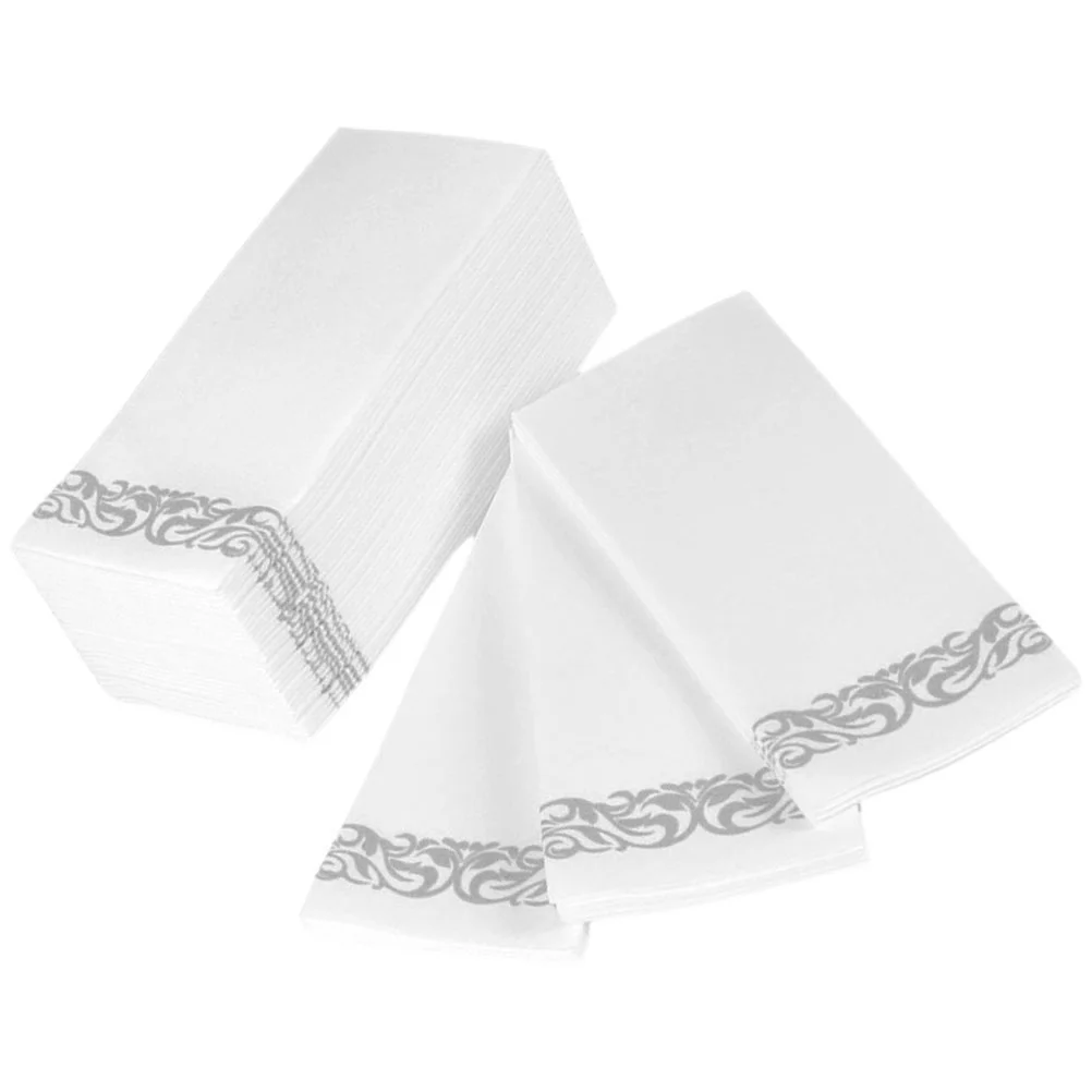 Party Paper Napkins Hotel Desktop Home Decor Wedding Tissue Virgin Wood Pulp Dinner Silver Table