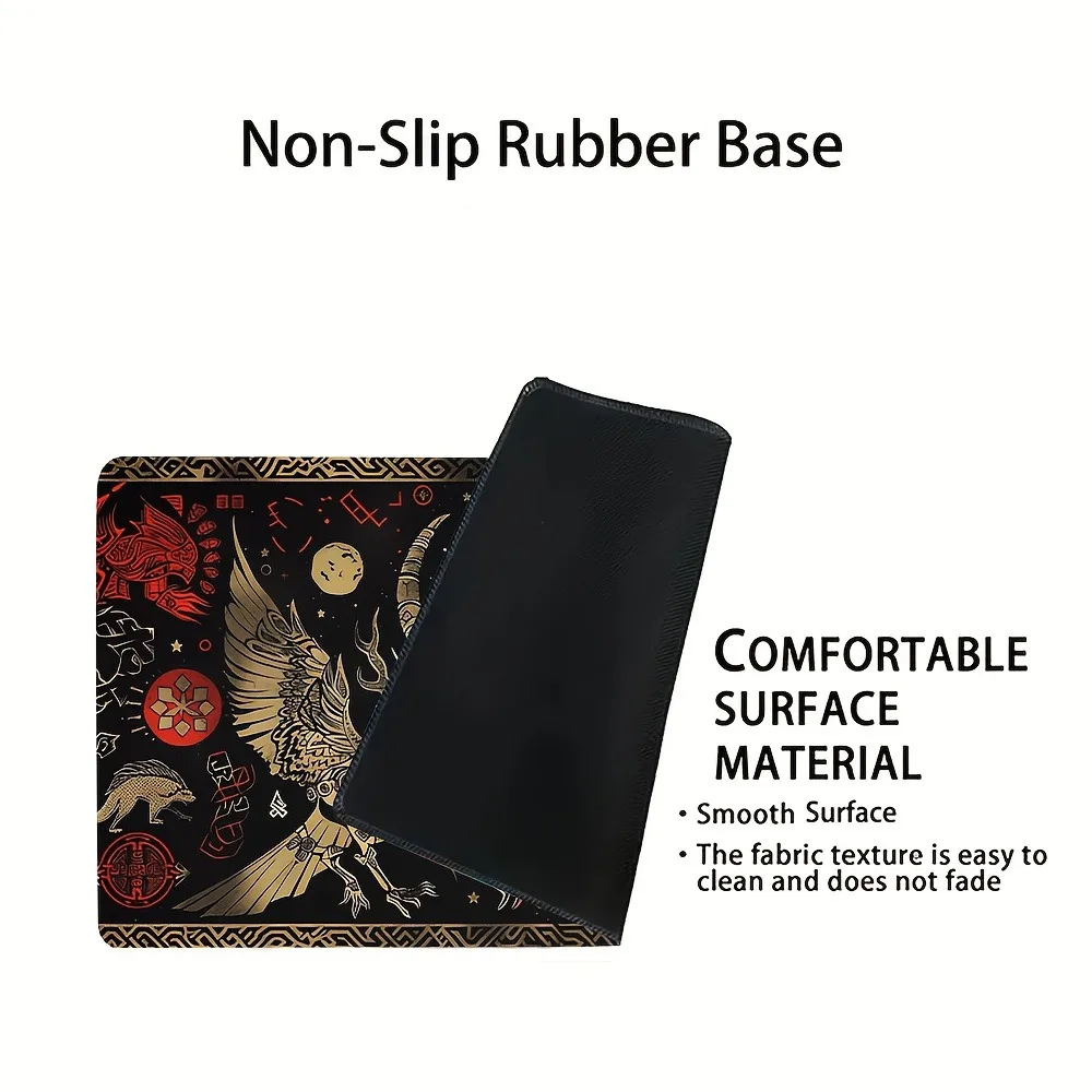 Norse Viking Rune Totem TCG Play Mat Durable Smooth Tabletop Deskpad Party Gathering Card Mat Non-slip Keyboard PC Game MousePad