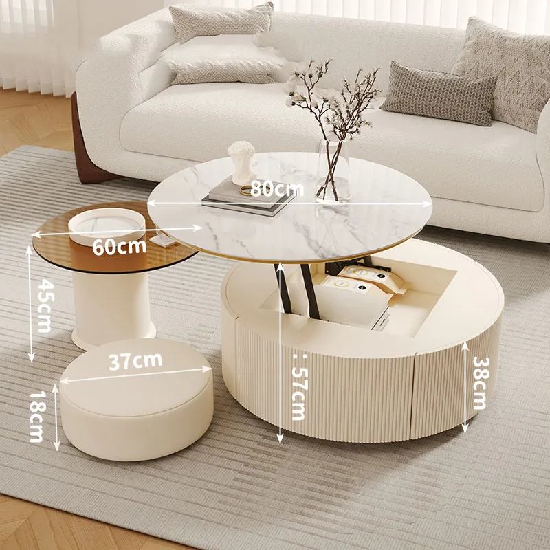 Modern Nightstands Coffee Table Round Accent Folding Center Desk Table Dressing Luxury Juegos De Comedor Replica Furniture