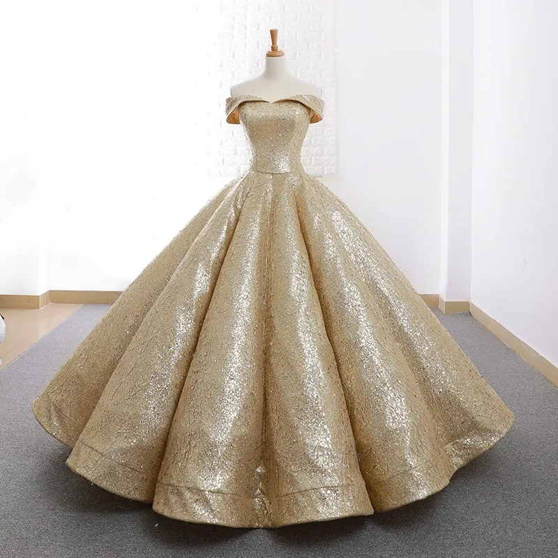 

Champagne Charro Quinceanera Dresses Ball Gown Off The Shoulder Sequins Puffy Mexican Sweet 16 Dresses 15 Anos