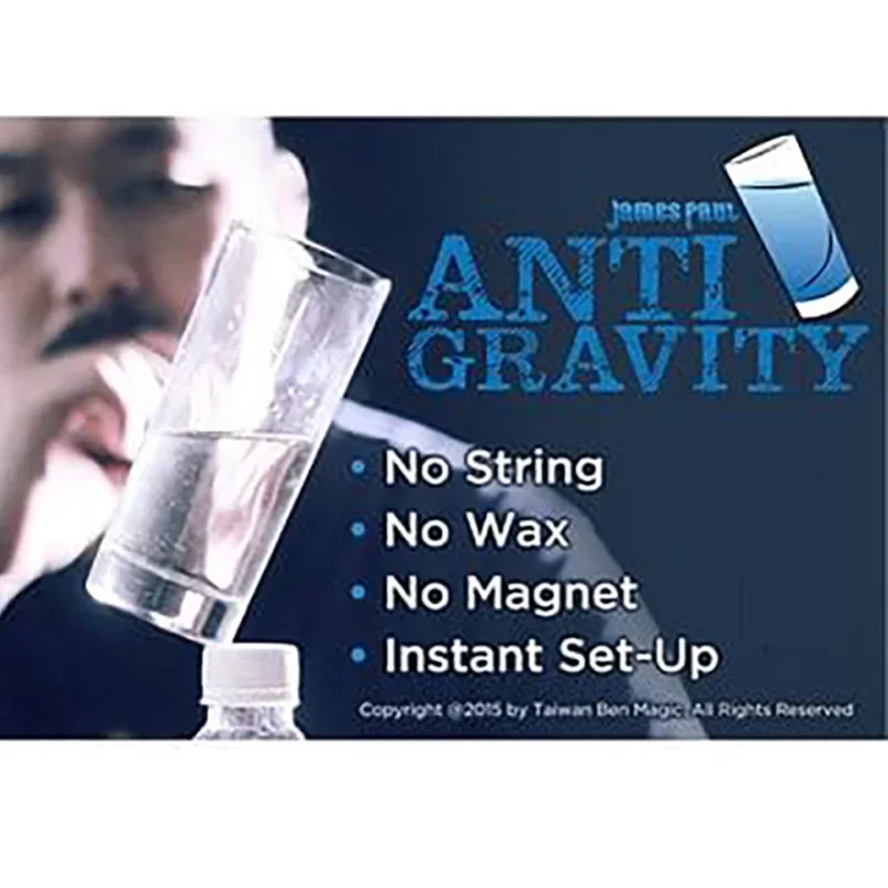 Antigravity Street Magic Tricks Balance a Glass Cup with Liquid Illusion Magician Close Up Gimmick Props Comedy tour de magie