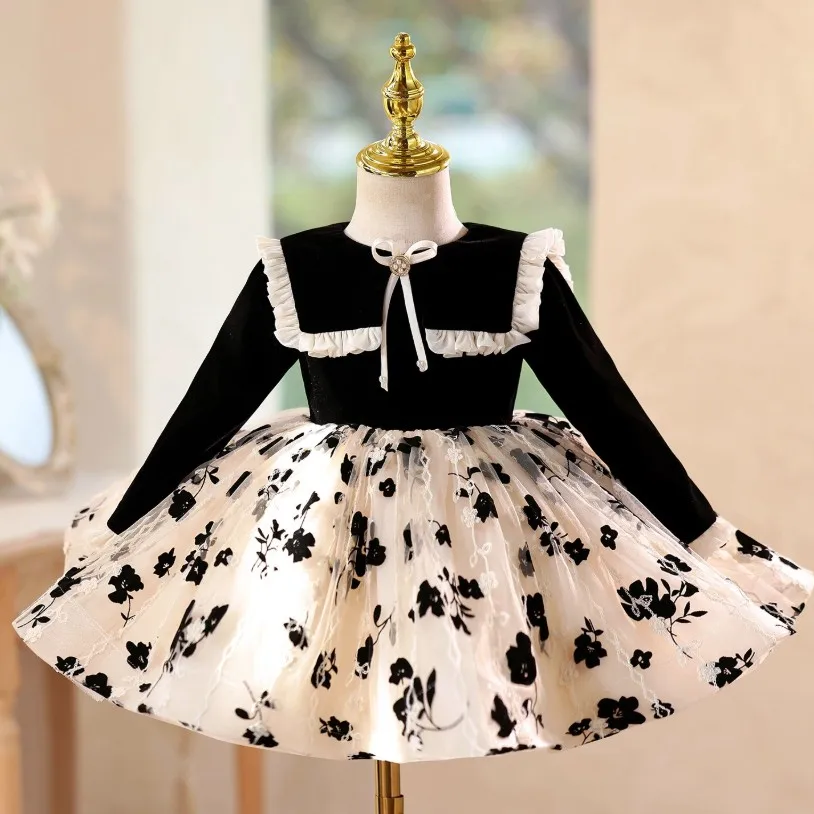 

New Children's Princess Evening Gown Host's Piano Performance Wedding Birthday Party Dresses For Girls A4865 Bridesmaid Dresses