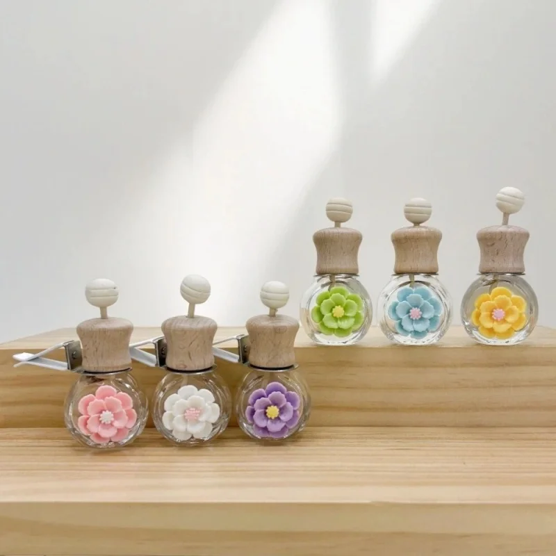 10/30/45pcs 10ml Empty Car Aroma Diffuser Bottle Perfume Bottle Car Pendant Decoration Interior Air Outlet Vaporizer With Clamp