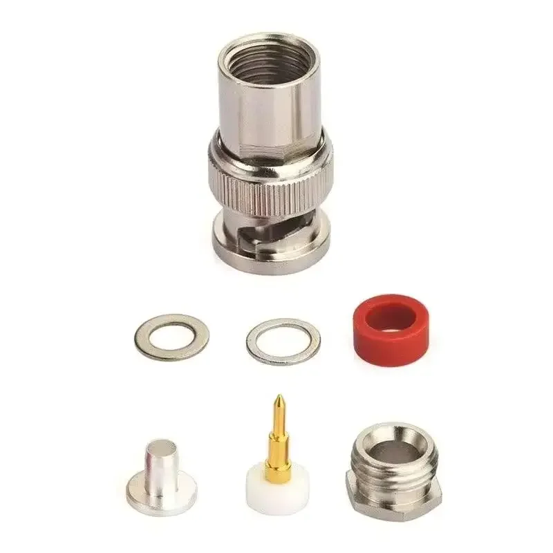 1/5/10Pcs BNC male plug clamp RG58 RG142 LMR195 RG400 Cable RF Coaxial connector Wire Terminals