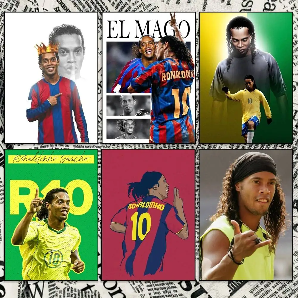 O Bruxo Ronnie Football R-Ronaldinho  Poster High Quality Dorm Living Room Aesthetic Wall Decoration Painting Stickers Gift