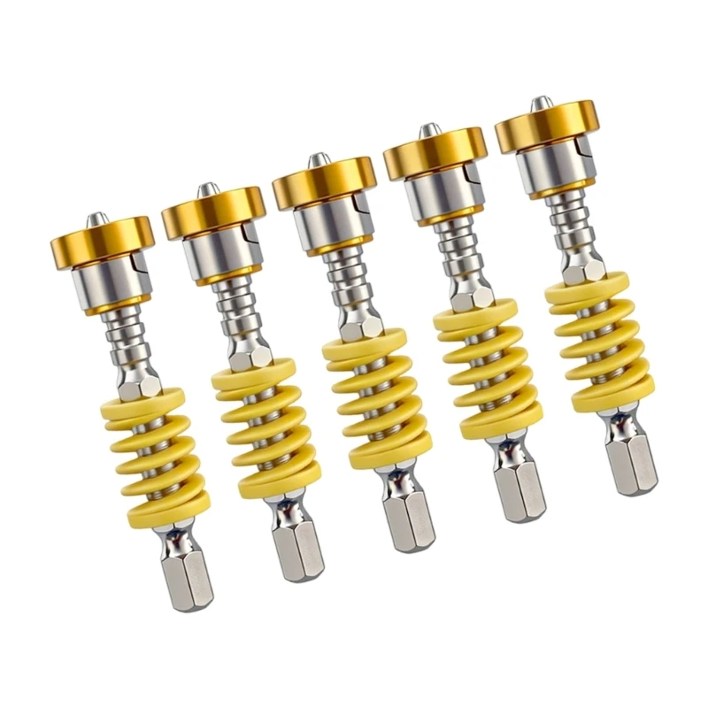 Screw Guide Bit Accessory, 1/4 Inch Drive, 5 Piece Set