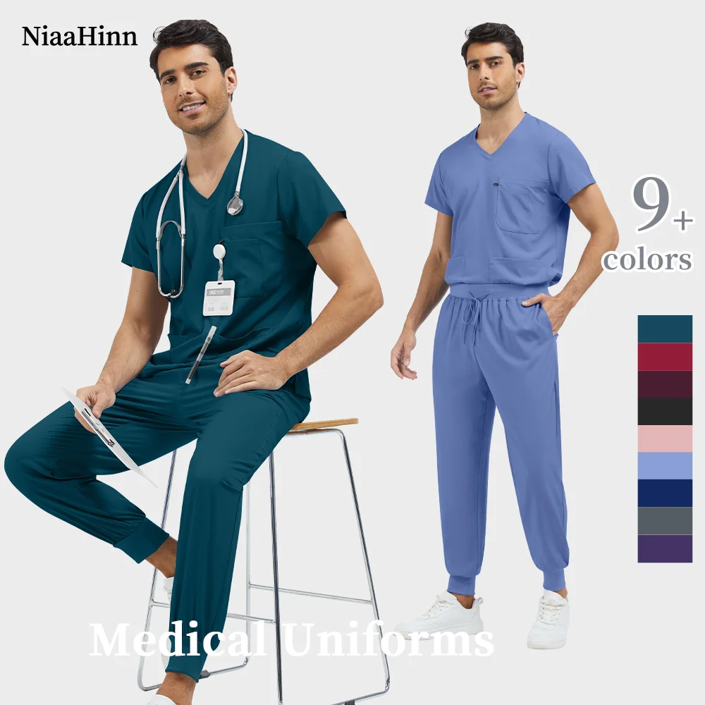 Uniforme de nettoyage à séchage rapide pour hommes, vêtements de travail pour dermatologues, ensemble de chirurgie, vêtements à main pour clinique d'animaux domestiques, ensemble d'infirmière d'hôpital dentaire