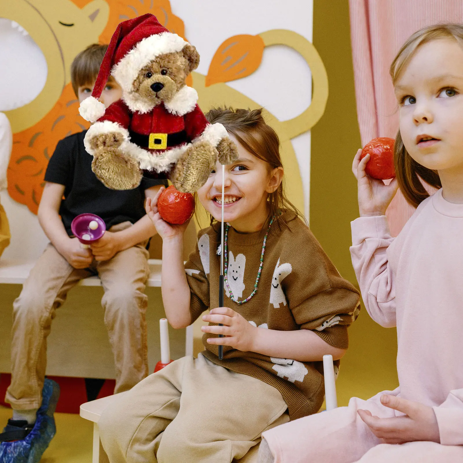 Vara de controle de fantoche de mão, haste de aço inoxidável para movimento flexível, performance de palco, acessório de teatro infantil