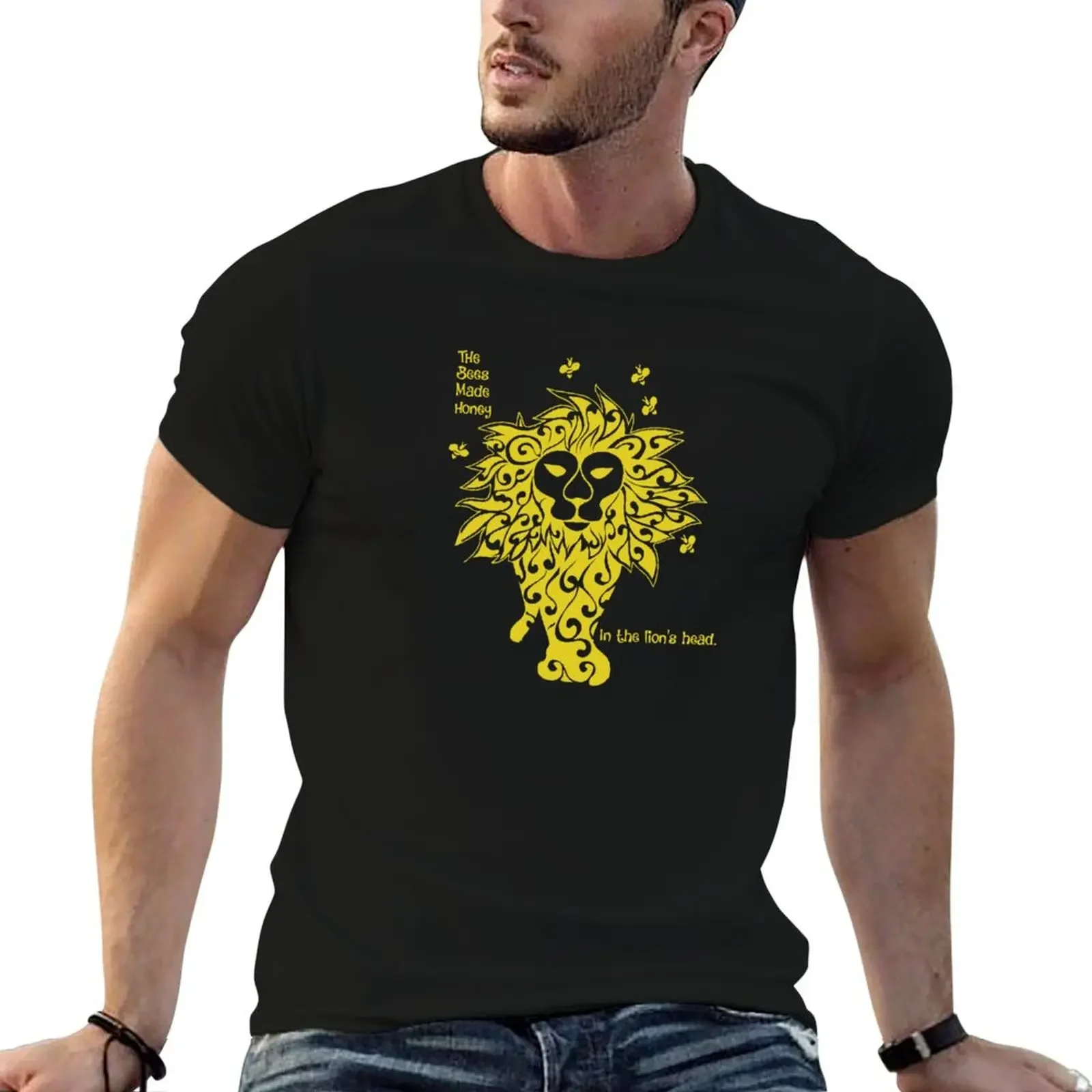 

Bees Made Honey in the Lion's Head T-Shirt graphic t shirt vintage anime stuff summer clothes mens fashion