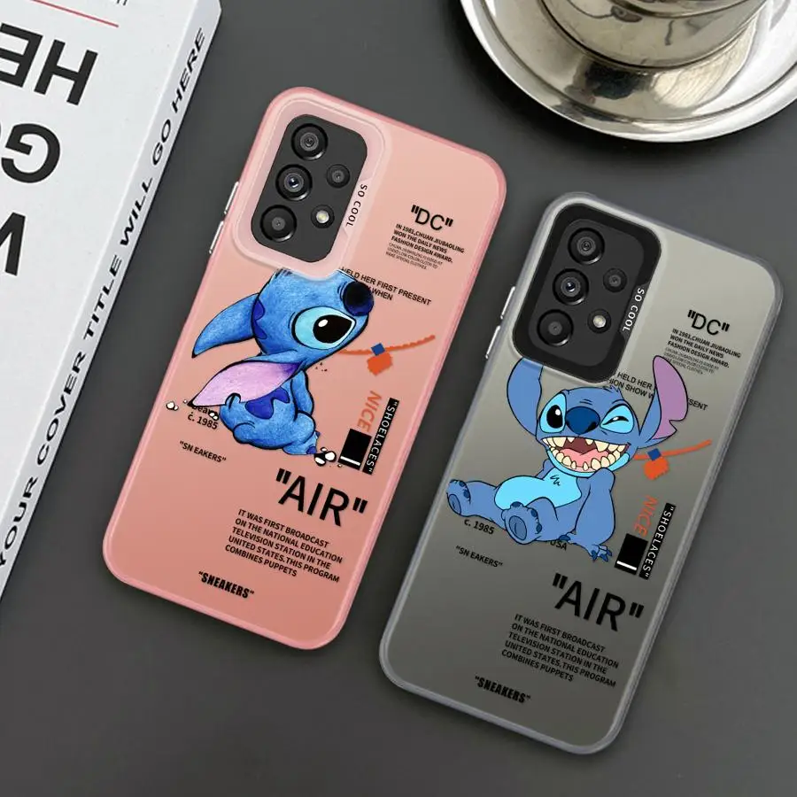 Disney Cute Stitch Phone Case for Samsung Galaxy A15 A25 A72 A51 A52 A71 4G A54 A73 A55 A53 A52s 5G Shockproof Mobile Cases